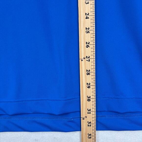 Robert Graham Polo Shirt Mens Size XL Blue Stretch Knit Classic Fit Short Sleeve - Picture 9 of 11